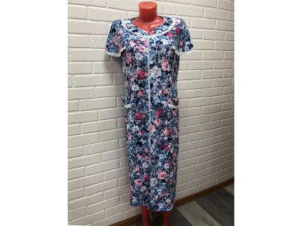 Халат трикотажный на молнии Роза