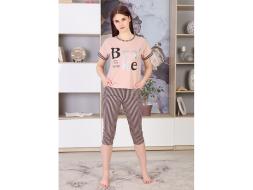 Домашний костюм футболка + бриджи 2054КБ