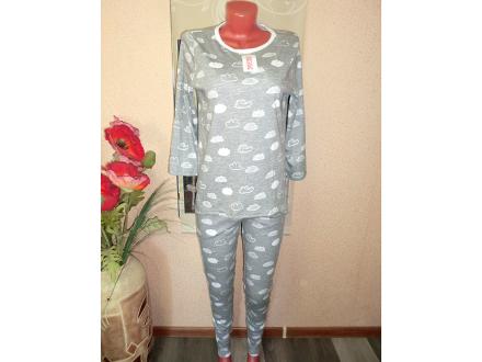 Домашний костюм футболка с длинным рукавом + брюки 499083 Небеса