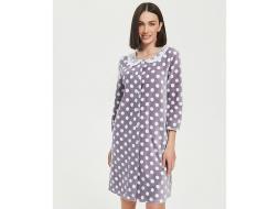 Халат велюровый на пуговицах Жемчужина