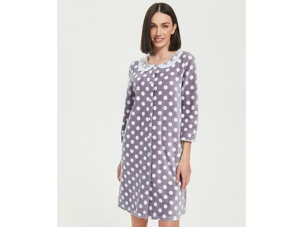 Халат велюровый на пуговицах Жемчужина