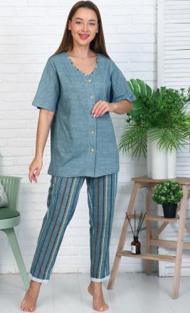 Домашний костюм  рубашка+брюки 3419