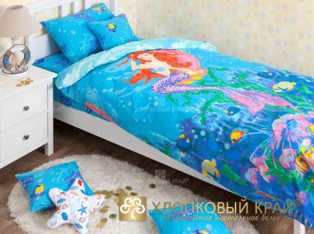 КПБ (1,5 сп. с нав. 70*70; RUS; ранфорс; 1) 5551/1 Русалочка