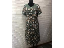 Халат трикотажный на пуговицах  Кокетка