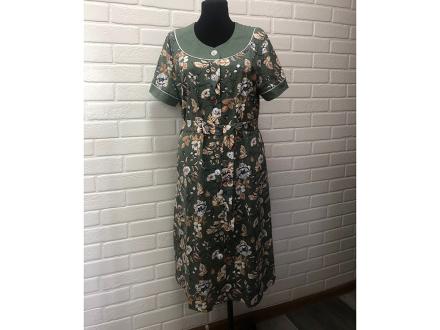 Халат трикотажный на пуговицах  Кокетка