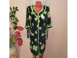 Халат велюровый на пуговицах М71