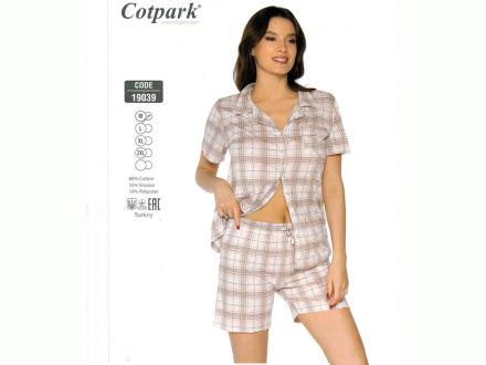 Домашний костюм рубашка+шорты 19039