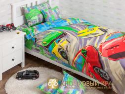 КПБ (1,5 сп. с нав. 70*70; RUS; ранфорс; 1) 5557/1 Тачки