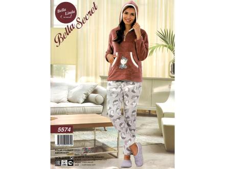 Домашний костюм футболка с длинным рукавом + брюки 5574