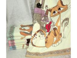 Полотенце Cat махра 34*78 (10шт)