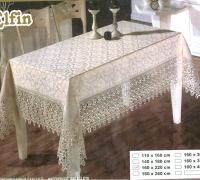 Скатерть Elfin 160х300 с кружевами