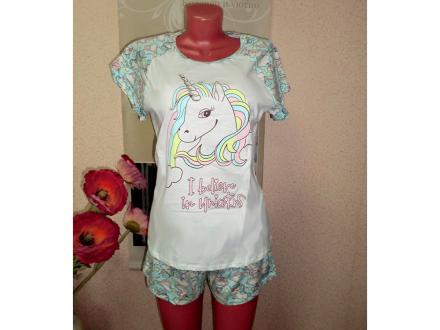 Домашний костюм футболка + шорты Единорог