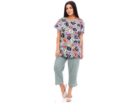Домашний костюм  футболка +бриджи ТК-2475