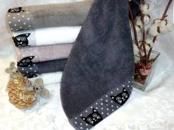 Полотенце Кошки горошки 50*90 (6шт)