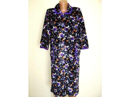 Халат велюровый цветной на пуговицах