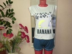 Домашний костюм футболка + шорты 1621